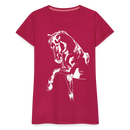 Frauen Premium T-Shirt Dressage - dunkles Pink