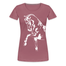 Frauen Premium T-Shirt Dressage - Malve