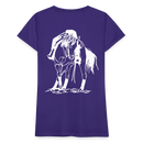 Frauen Premium T-Shirt Western Horse - Lila
