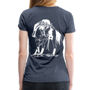 Frauen Premium T-Shirt Western Horse - Blau meliert