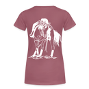 Frauen Premium T-Shirt Western Horse - Malve
