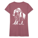 Frauen Premium T-Shirt Western Horse - Malve