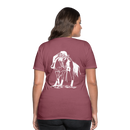 Frauen Premium T-Shirt Western Horse - Malve