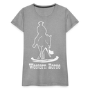 Frauen Premium T-Shirt Western - Grau meliert