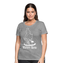 Frauen Premium T-Shirt Western - Grau meliert