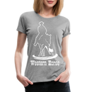 Frauen Premium T-Shirt Western - Grau meliert