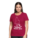 Frauen Premium T-Shirt Western - dunkles Pink