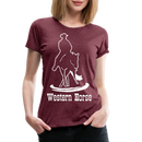 Frauen Premium T-Shirt Western - Bordeauxrot meliert
