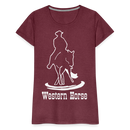 Frauen Premium T-Shirt Western - Bordeauxrot meliert