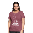 Frauen Premium T-Shirt Western - Malve