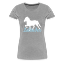 Frauen Premium T-Shirt Isländer - Grau meliert