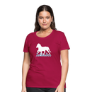 Frauen Premium T-Shirt Isländer - dunkles Pink
