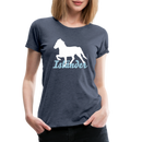 Frauen Premium T-Shirt Isländer - Blau meliert