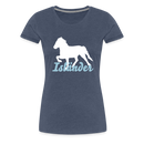 Frauen Premium T-Shirt Isländer - Blau meliert