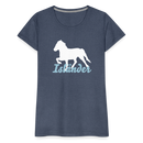 Frauen Premium T-Shirt Isländer - Blau meliert
