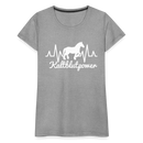 Frauen Premium T-Shirt Kaltblutpower - Grau meliert