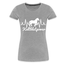 Frauen Premium T-Shirt Kaltblutpower - Grau meliert