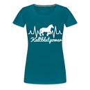 Frauen Premium T-Shirt Kaltblutpower - Divablau