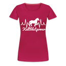 Frauen Premium T-Shirt Kaltblutpower - dunkles Pink