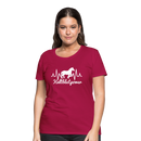 Frauen Premium T-Shirt Kaltblutpower - dunkles Pink