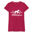 Frauen Premium T-Shirt Kaltblutpower - dunkles Pink