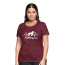 Frauen Premium T-Shirt Kaltblutpower - Bordeauxrot meliert