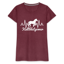 Frauen Premium T-Shirt Kaltblutpower - Bordeauxrot meliert