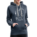 Frauen Premium Hoodie You are my happy place - Jeansblau