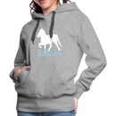 Frauen Premium Hoodie Isländer - Grau meliert