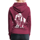 Frauen Premium Hoodie Western Hose - Bordeaux