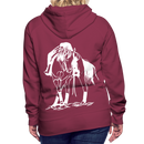 Frauen Premium Hoodie Western Hose - Bordeaux