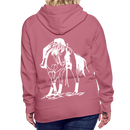 Frauen Premium Hoodie Western Hose - Malve