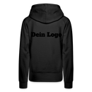 Frauen Premium Hoodie mit deinem Logo - Schwarz