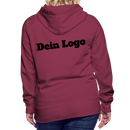 Frauen Premium Hoodie mit deinem Logo - Bordeaux