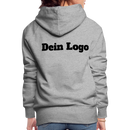 Frauen Premium Hoodie mit deinem Logo - Grau meliert