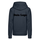 Frauen Premium Hoodie mit deinem Logo - Navy