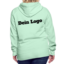 Frauen Premium Hoodie mit deinem Logo - helles Mintgrün