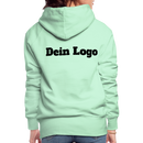 Frauen Premium Hoodie mit deinem Logo - helles Mintgrün