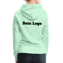 Frauen Premium Hoodie mit deinem Logo - helles Mintgrün