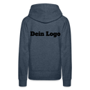 Frauen Premium Hoodie mit deinem Logo - Jeansblau