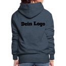 Frauen Premium Hoodie mit deinem Logo - Jeansblau