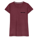 Frauen Premium T-Shirt mit deinem Logo - Bordeauxrot meliert