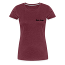 Frauen Premium T-Shirt mit deinem Logo - Bordeauxrot meliert