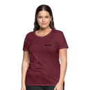 Frauen Premium T-Shirt mit deinem Logo - Bordeauxrot meliert