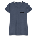 Frauen Premium T-Shirt mit deinem Logo - Blau meliert