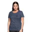 Frauen Premium T-Shirt mit deinem Logo - Blau meliert