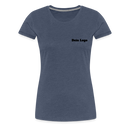 Frauen Premium T-Shirt mit deinem Logo - Blau meliert