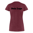 Frauen Premium T-Shirt mit deinem Logo - Bordeauxrot meliert