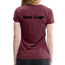 Frauen Premium T-Shirt mit deinem Logo - Bordeauxrot meliert