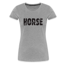 Frauen Premium T-Shirt Horse Girl - Grau meliert
